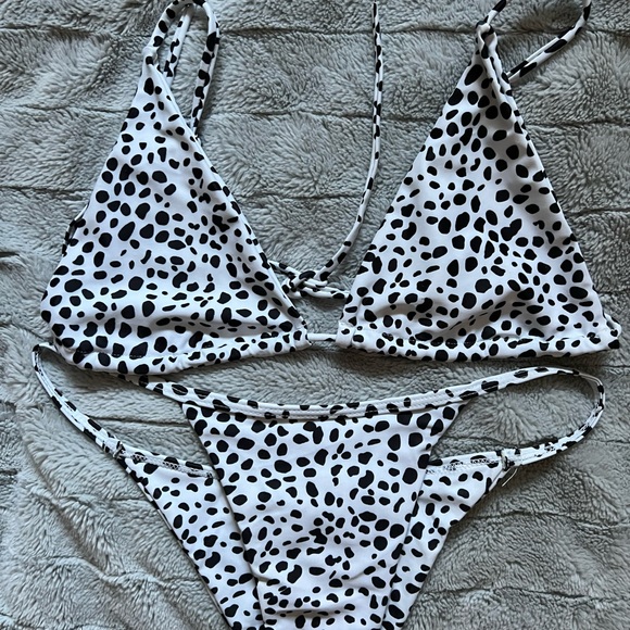 Cow print swimsuit
